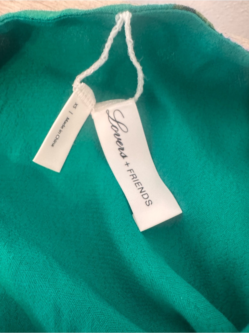 Lovers and Friends Ellis Robe Kelly Green Floral Cover Up Vacation Resort NWT XS - Picture 12 of 13